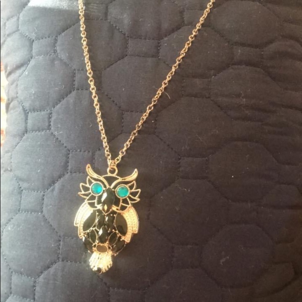 Long owl necklace